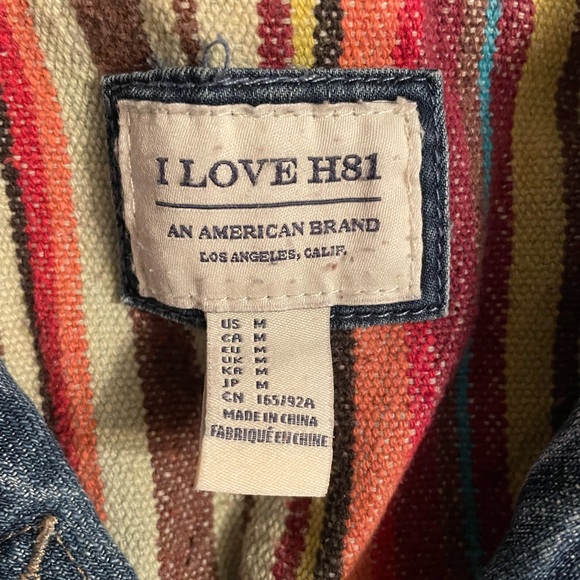 I Love H81 Jean Jacket Size: M - Picture 3 of 4